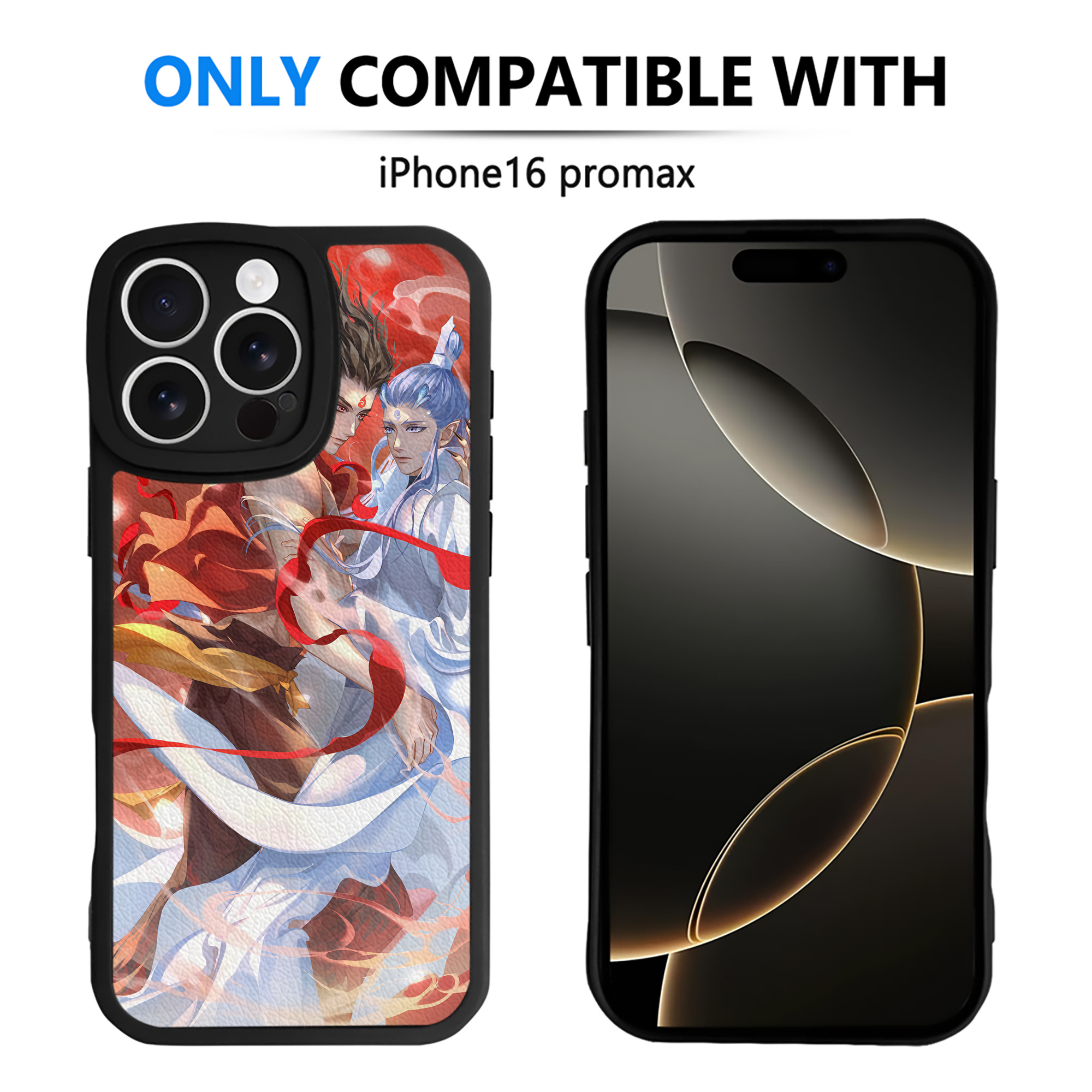 （画像用） Ne Zha 2 ナタ 魔童の大暴れ 【iPhone 16シリーズ対応】シリコンスマホケース（レザー調） 材質：シリコン